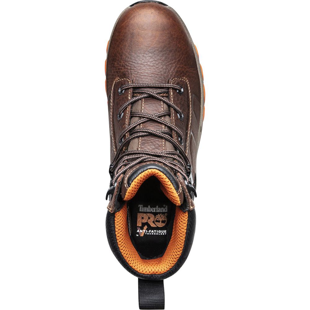 Bocanci De Muncă Timberland Barbati Maro/Negrii - Pro® Hypercharge 8\" Soft Toe - Romania - OKHPAI827